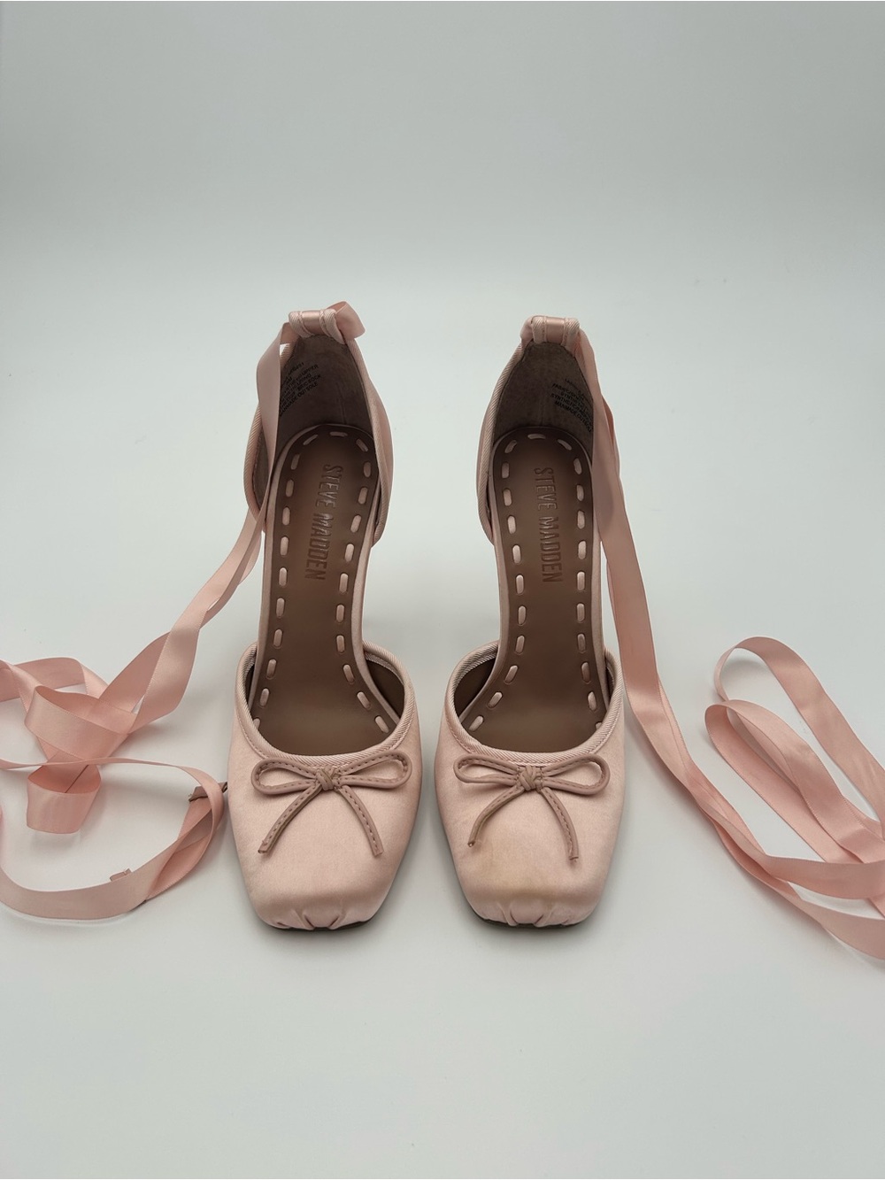 Steve Madden Larina Lace Up High Heel Ballet Pumps